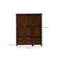 French Country Style Wardrobe Armoire Wooden Wardrobe for Bedroom