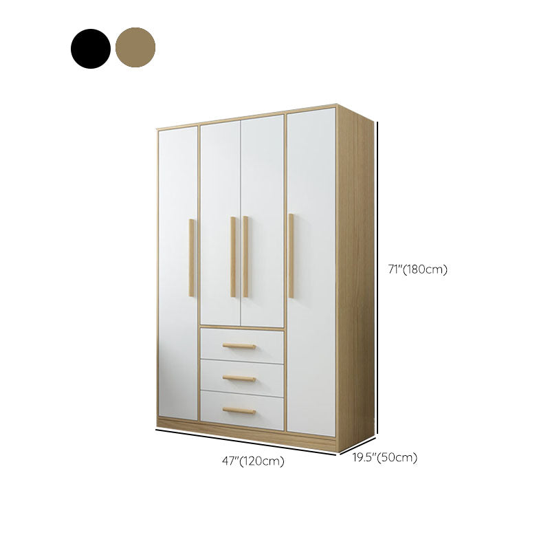 Wooden Wardrobe Cabinet Traditional Style Wardrobe for Bedroom