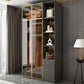 Modern Glass Wardrobe Wardrobe Armoire Wardrobe Cabinet for Home