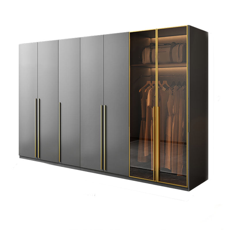 Modern Glass Wardrobe Wardrobe Armoire Wardrobe Cabinet for Home
