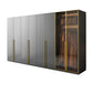 Modern Glass Wardrobe Wardrobe Armoire Wardrobe Cabinet for Home