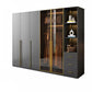 Modern Glass Wardrobe Wardrobe Armoire Wardrobe Cabinet for Home