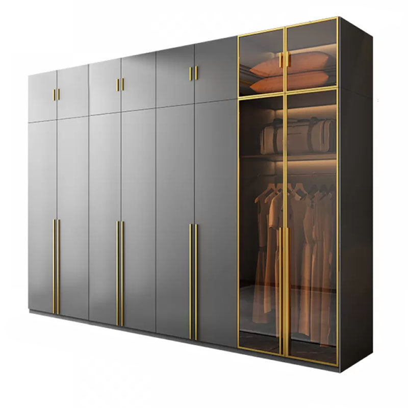 Modern Glass Wardrobe Wardrobe Armoire Wardrobe Cabinet for Home