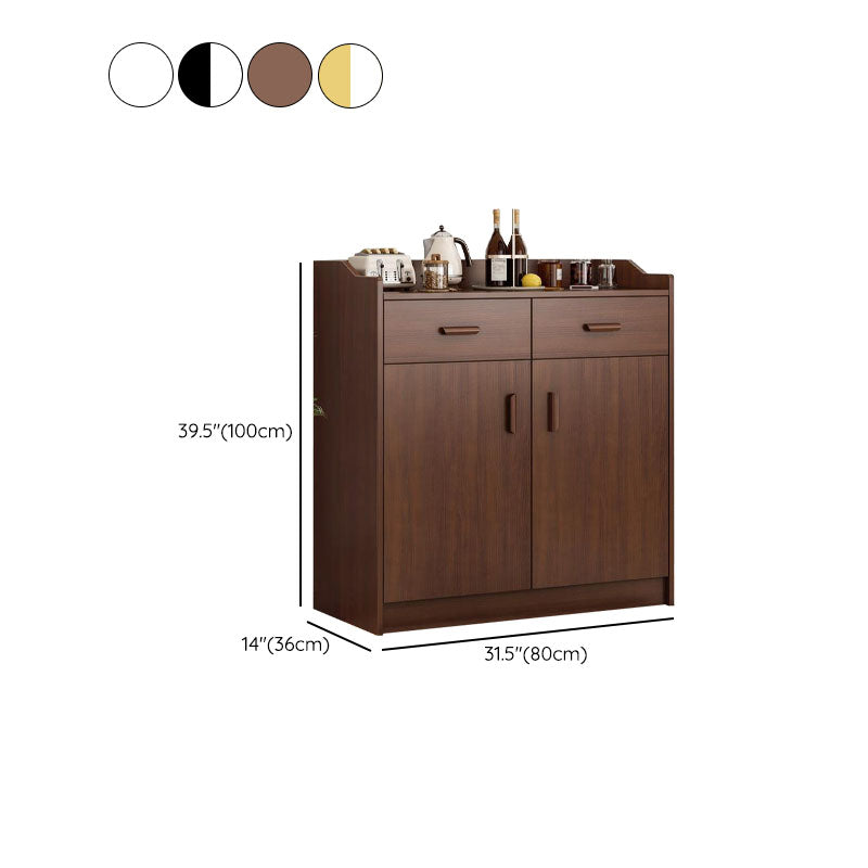 Server buffet in legno a buffet da pranzo in stile glam con cassetti e armadi