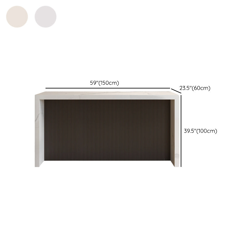 Glam Style Bar Table Faux Marble Rectangle Bar Dining Table for Living Room Clearhalo 'Bar Furniture' 'Bar Tables' 'bar_tables' 'furn' 'furn_bar_tables' 'Furniture' 'Kitchen & Dining Furniture' 7019628