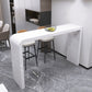 Contemporary Style Bar Table White Wood Bar Dining Table with Double Pedestal Base Clearhalo 'Bar Furniture' 'Bar Tables' 'bar_tables' 'furn' 'furn_bar_tables' 'Furniture' 'Kitchen & Dining Furniture' 7019636