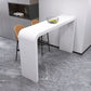 Contemporary Style Bar Table White Wood Bar Dining Table with Double Pedestal Base Clearhalo 'Bar Furniture' 'Bar Tables' 'bar_tables' 'furn' 'furn_bar_tables' 'Furniture' 'Kitchen & Dining Furniture' 7019641