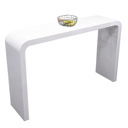 Contemporary Style Bar Table White Wood Bar Dining Table with Double Pedestal Base White Without Chairs Clearhalo 'Bar Furniture' 'Bar Tables' 'bar_tables' 'furn' 'furn_bar_tables' 'Furniture' 'Kitchen & Dining Furniture' 7019642