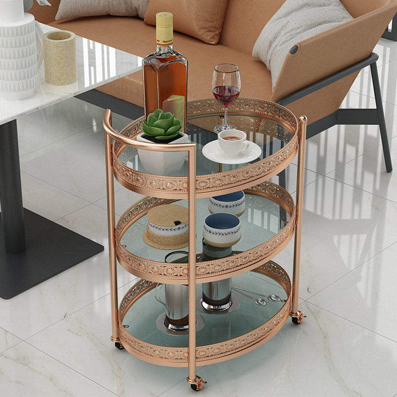 Tabla de preparación de almacenamiento abierta moderna Correo de cocina ovalada de comedor