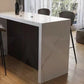 Glam Style Rechthoek Bartafel Witte Kleur Faux Marmeren Bar Eettafel
