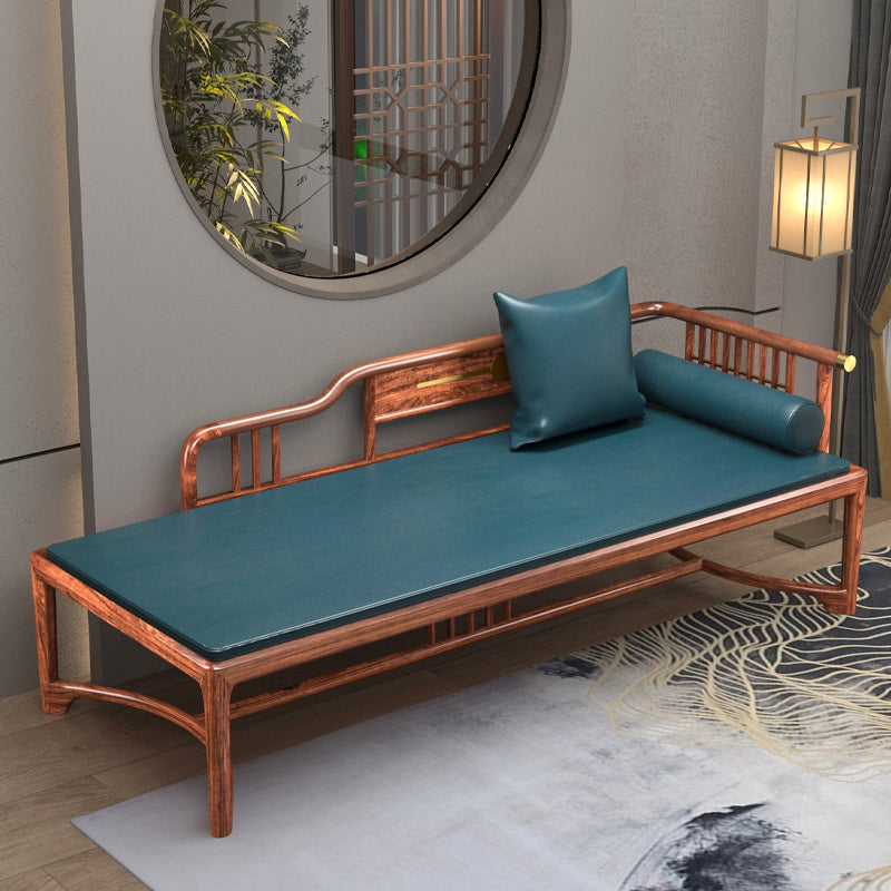 Living Room Chaise Rolled Arms Traditional Upholstered Chaise Lounge with Wooden Base Clearhalo 'Chairs & Seating' 'Chaise Lounge' 'chaise_lounge' 'furn' 'furn_chaise_lounge' 'Furniture' 'Living Room Furniture' 7019732