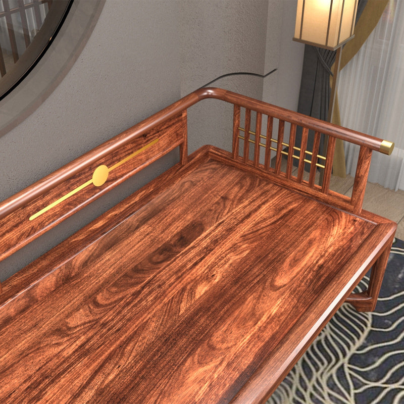 Living Room Chaise Rolled Arms Traditional Upholstered Chaise Lounge with Wooden Base Clearhalo 'Chairs & Seating' 'Chaise Lounge' 'chaise_lounge' 'furn' 'furn_chaise_lounge' 'Furniture' 'Living Room Furniture' 7019735