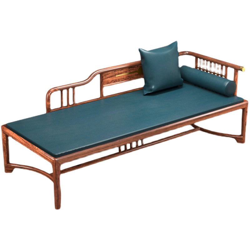 Living Room Chaise Rolled Arms Traditional Upholstered Chaise Lounge with Wooden Base Clearhalo 'Chairs & Seating' 'Chaise Lounge' 'chaise_lounge' 'furn' 'furn_chaise_lounge' 'Furniture' 'Living Room Furniture' 7019736