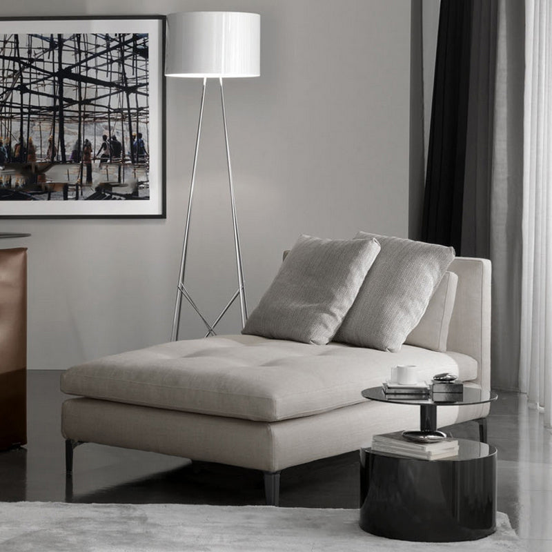 Living Room Chaise Square Arms Modern Chaise Lounge with Cotton Upholster Armless Chaise Clearhalo 'Chairs & Seating' 'Chaise Lounge' 'chaise_lounge' 'furn' 'furn_chaise_lounge' 'Furniture' 'Living Room Furniture' 7019754