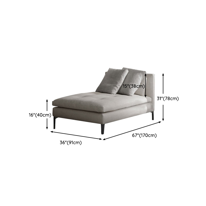 Living Room Chaise Square Arms Modern Chaise Lounge with Cotton Upholster Clearhalo 'Chairs & Seating' 'Chaise Lounge' 'chaise_lounge' 'furn' 'furn_chaise_lounge' 'Furniture' 'Living Room Furniture' 7019763