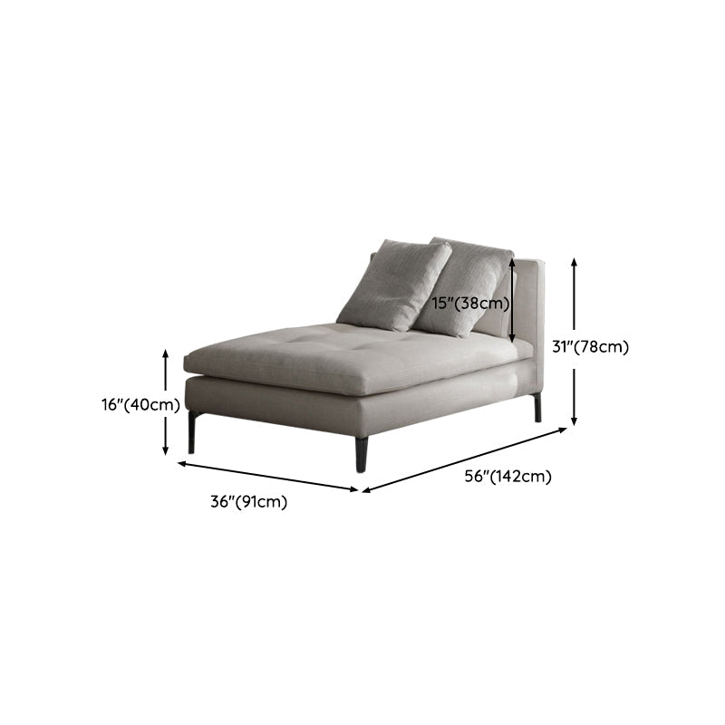 Living Room Chaise Square Arms Modern Chaise Lounge with Cotton Upholster Clearhalo 'Chairs & Seating' 'Chaise Lounge' 'chaise_lounge' 'furn' 'furn_chaise_lounge' 'Furniture' 'Living Room Furniture' 7019766