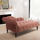 Chaise de brazos enrollados para sala de estar Chaise tapizado de terciopelo de estilo moderno