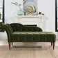Chaise de brazos enrollados para sala de estar Chaise tapizado de terciopelo de estilo moderno