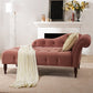 Chaise de brazos enrollados para sala de estar Chaise tapizado de terciopelo de estilo moderno