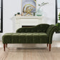 Chaise de brazos enrollados para sala de estar Chaise tapizado de terciopelo de estilo moderno