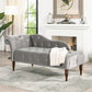 Chaise de brazos enrollados para sala de estar Chaise tapizado de terciopelo de estilo moderno