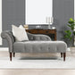 Chaise de brazos enrollados para sala de estar Chaise tapizado de terciopelo de estilo moderno