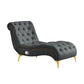 Glam Chaise Lounge Leather Chaise Lounge Sofa Metal Leg for Bedroom Gray Clearhalo 'Chairs & Seating' 'Chaise Lounge' 'chaise_lounge' 'furn' 'furn_chaise_lounge' 'Furniture' 'Living Room Furniture' 7019787