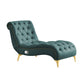 Glam Chaise Lounge Leather Chaise Lounge Sofa Metal Leg for Bedroom Green Clearhalo 'Chairs & Seating' 'Chaise Lounge' 'chaise_lounge' 'furn' 'furn_chaise_lounge' 'Furniture' 'Living Room Furniture' 7019789