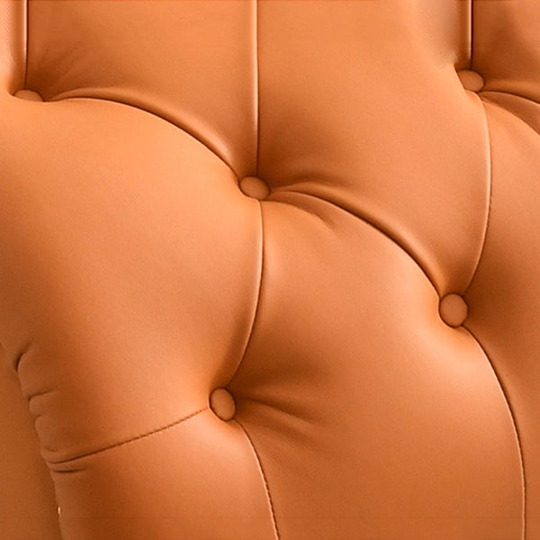 Glam Chaise Lounge Leather Chaise Lounge Sofa Metal Leg for Bedroom Clearhalo 'Chairs & Seating' 'Chaise Lounge' 'chaise_lounge' 'furn' 'furn_chaise_lounge' 'Furniture' 'Living Room Furniture' 7019790