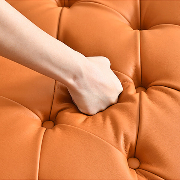 Glam Chaise Lounge Leather Chaise Lounge Sofa Metal Leg for Bedroom Clearhalo 'Chairs & Seating' 'Chaise Lounge' 'chaise_lounge' 'furn' 'furn_chaise_lounge' 'Furniture' 'Living Room Furniture' 7019795