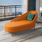 Living Room Chaise Rolled Arms Modern Chaise Lounge with Leather Upholster Clearhalo 'Chairs & Seating' 'Chaise Lounge' 'chaise_lounge' 'furn' 'furn_chaise_lounge' 'Furniture' 'Living Room Furniture' 7019802