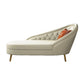 Living Room Chaise Rolled Arms Modern Chaise Lounge with Leather Upholster Beige Right-Arm Chaise Clearhalo 'Chairs & Seating' 'Chaise Lounge' 'chaise_lounge' 'furn' 'furn_chaise_lounge' 'Furniture' 'Living Room Furniture' 7019809
