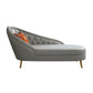 Living Room Chaise Rolled Arms Modern Chaise Lounge with Leather Upholster Gray Left-Arm Chaise Clearhalo 'Chairs & Seating' 'Chaise Lounge' 'chaise_lounge' 'furn' 'furn_chaise_lounge' 'Furniture' 'Living Room Furniture' 7019811