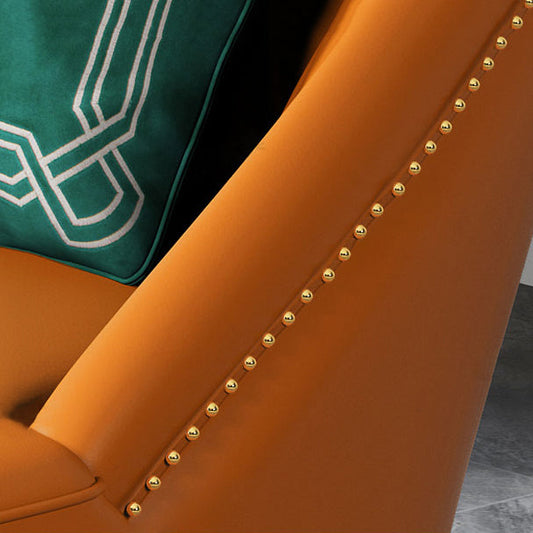 Living Room Chaise Rolled Arms Modern Chaise Lounge with Leather Upholster Clearhalo 'Chairs & Seating' 'Chaise Lounge' 'chaise_lounge' 'furn' 'furn_chaise_lounge' 'Furniture' 'Living Room Furniture' 7019814