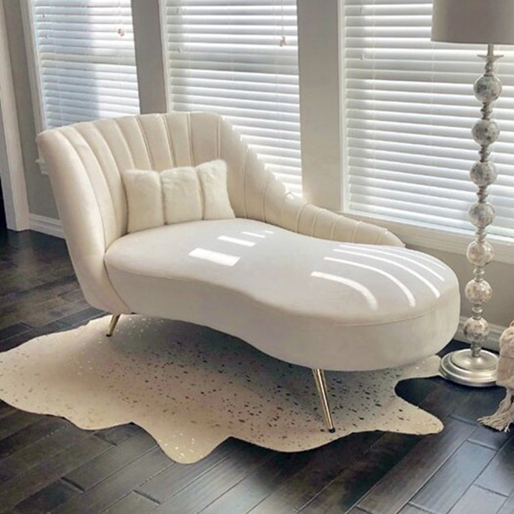 Glam Tufted Velvet Chaise Lounge with Reclining Channel Stitch Chaise for Living Room Clearhalo 'Chairs & Seating' 'Chaise Lounge' 'chaise_lounge' 'furn' 'furn_chaise_lounge' 'Furniture' 'Living Room Furniture' 7019835