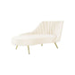 Glam Tufted Velvet Chaise Lounge with Reclining Channel Stitch Chaise for Living Room White Right-Arm Chaise Clearhalo 'Chairs & Seating' 'Chaise Lounge' 'chaise_lounge' 'furn' 'furn_chaise_lounge' 'Furniture' 'Living Room Furniture' 7019838