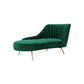 Glam Tufted Velvet Chaise Lounge with Reclining Channel Stitch Chaise for Living Room Green Right-Arm Chaise Clearhalo 'Chairs & Seating' 'Chaise Lounge' 'chaise_lounge' 'furn' 'furn_chaise_lounge' 'Furniture' 'Living Room Furniture' 7019843