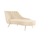 Glam Tufted Velvet Chaise Lounge with Reclining Channel Stitch Chaise for Living Room Beige Left-Arm Chaise Clearhalo 'Chairs & Seating' 'Chaise Lounge' 'chaise_lounge' 'furn' 'furn_chaise_lounge' 'Furniture' 'Living Room Furniture' 7019846