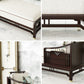Traditional Style Cotton Chaise Lounge Bedroom Recessed Arms Chaise