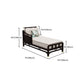Traditional Style Cotton Chaise Lounge Bedroom Recessed Arms Chaise