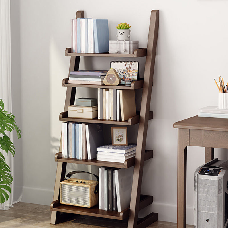 Modern Open Back Ladder Bookshelf Wooden Bookcase for Study Room Clearhalo 'Bookcases' 'furn' 'furn_bookcases' 'Furniture' 'Office Furniture' 7019882