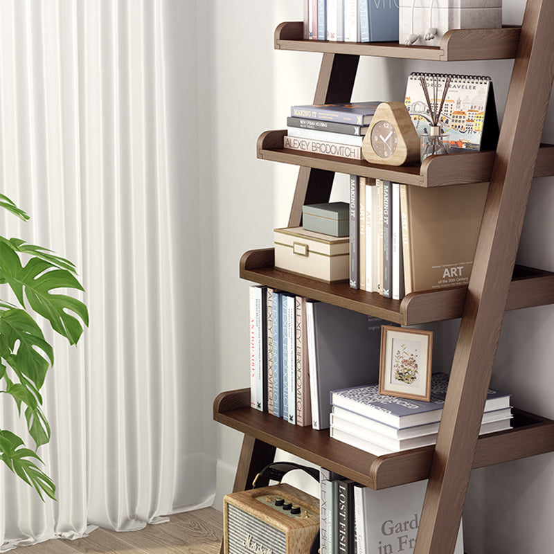 Modern Open Back Ladder Bookshelf Wooden Bookcase for Study Room Clearhalo 'Bookcases' 'furn' 'furn_bookcases' 'Furniture' 'Office Furniture' 7019888