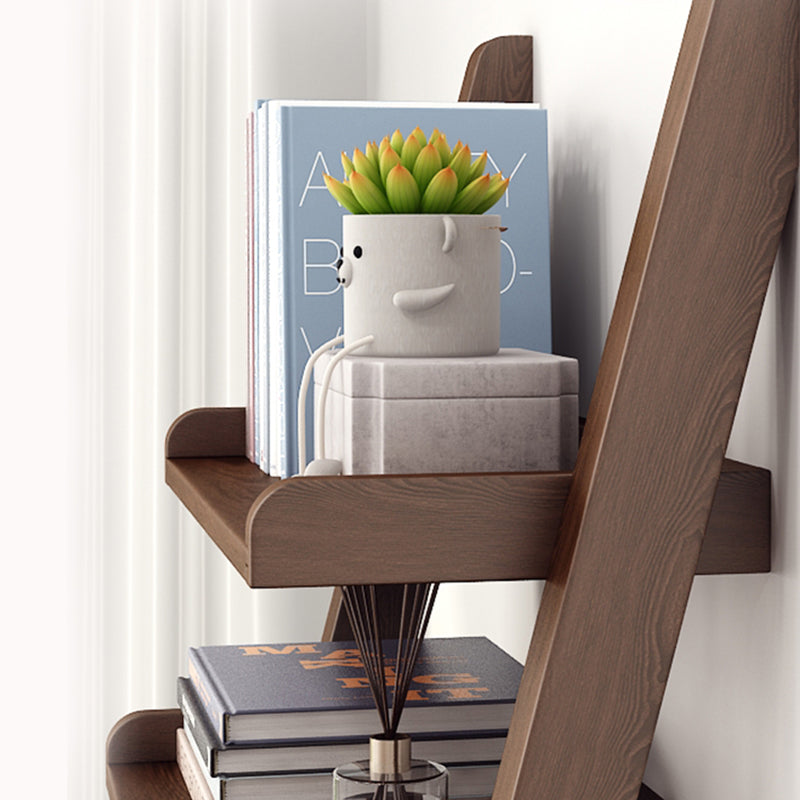 Modern Open Back Ladder Bookshelf Wooden Bookcase for Study Room Clearhalo 'Bookcases' 'furn' 'furn_bookcases' 'Furniture' 'Office Furniture' 7019889