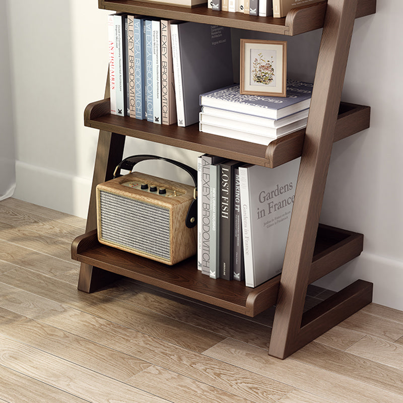 Modern Open Back Ladder Bookshelf Wooden Bookcase for Study Room Clearhalo 'Bookcases' 'furn' 'furn_bookcases' 'Furniture' 'Office Furniture' 7019890