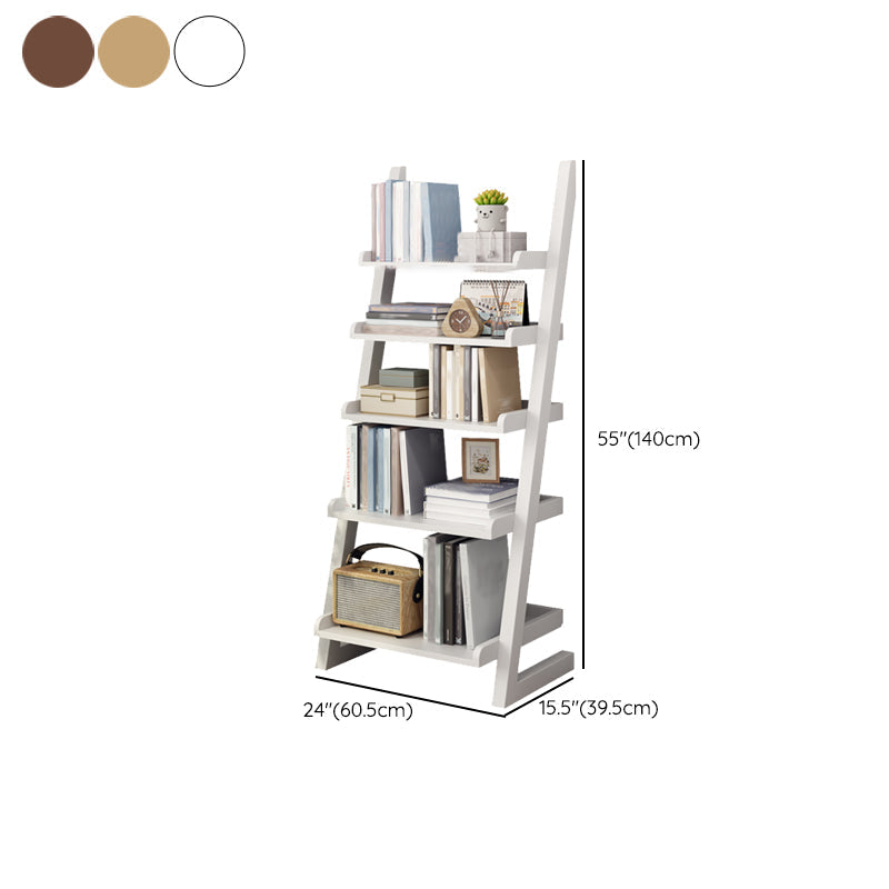 Modern Open Back Ladder Bookshelf Wooden Bookcase for Study Room Clearhalo 'Bookcases' 'furn' 'furn_bookcases' 'Furniture' 'Office Furniture' 7019893