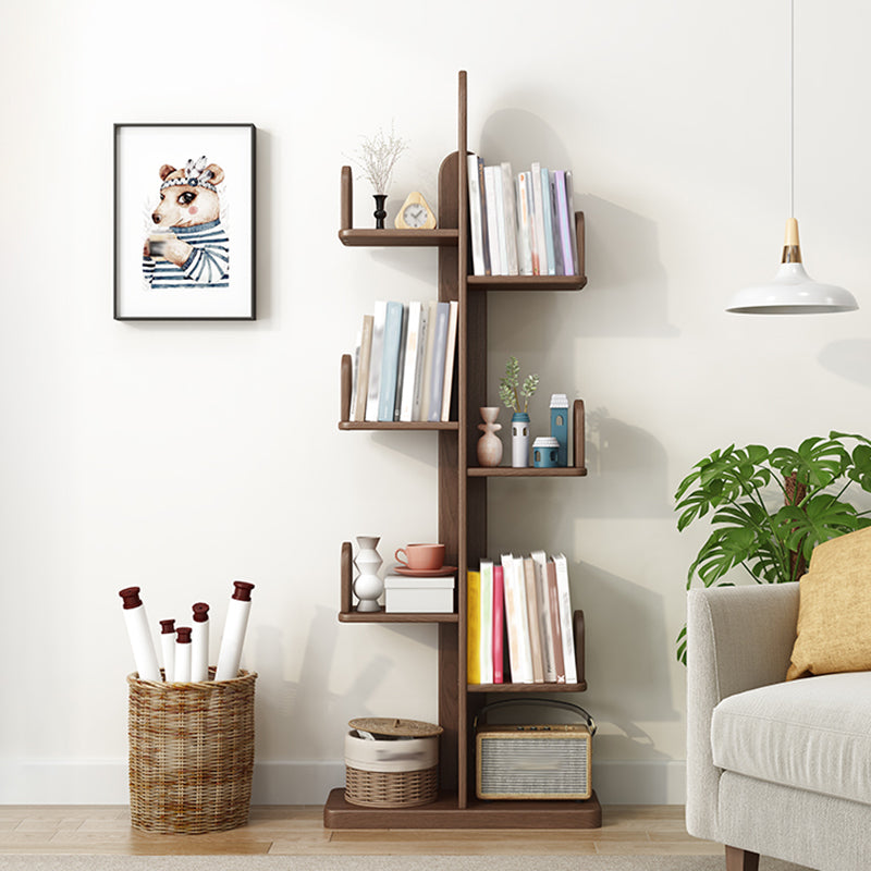 Modern Open Back Standard Book Shelf Wooden Bookcase for Study Room Clearhalo 'Bookcases' 'furn' 'furn_bookcases' 'Furniture' 'Office Furniture' 7019897