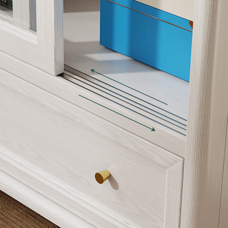 Glam Style Fermed Backshelf Bibliothèque en bois standard pour la salle d'étude