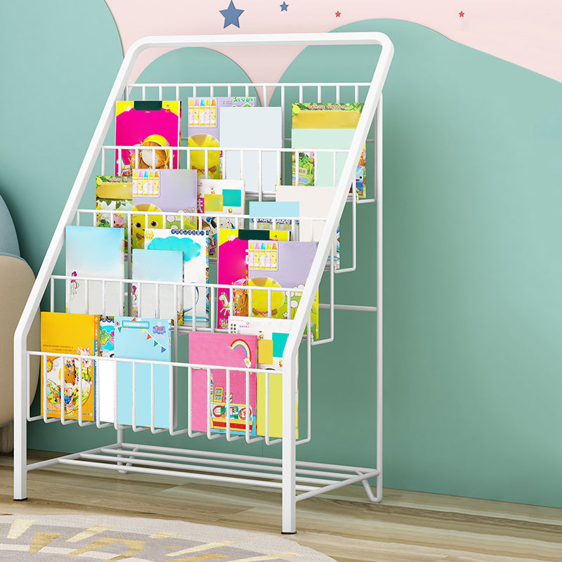 Moderne gesloten back ladder boekenplank metalen planken opgenomen boekenkast