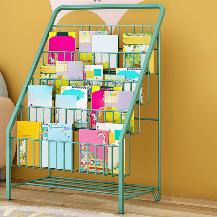 Moderne gesloten back ladder boekenplank metalen planken opgenomen boekenkast