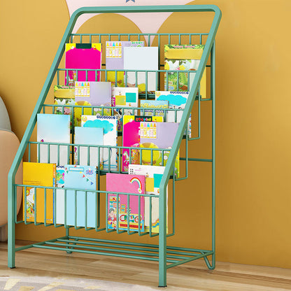 Moderne gesloten back ladder boekenplank metalen planken opgenomen boekenkast